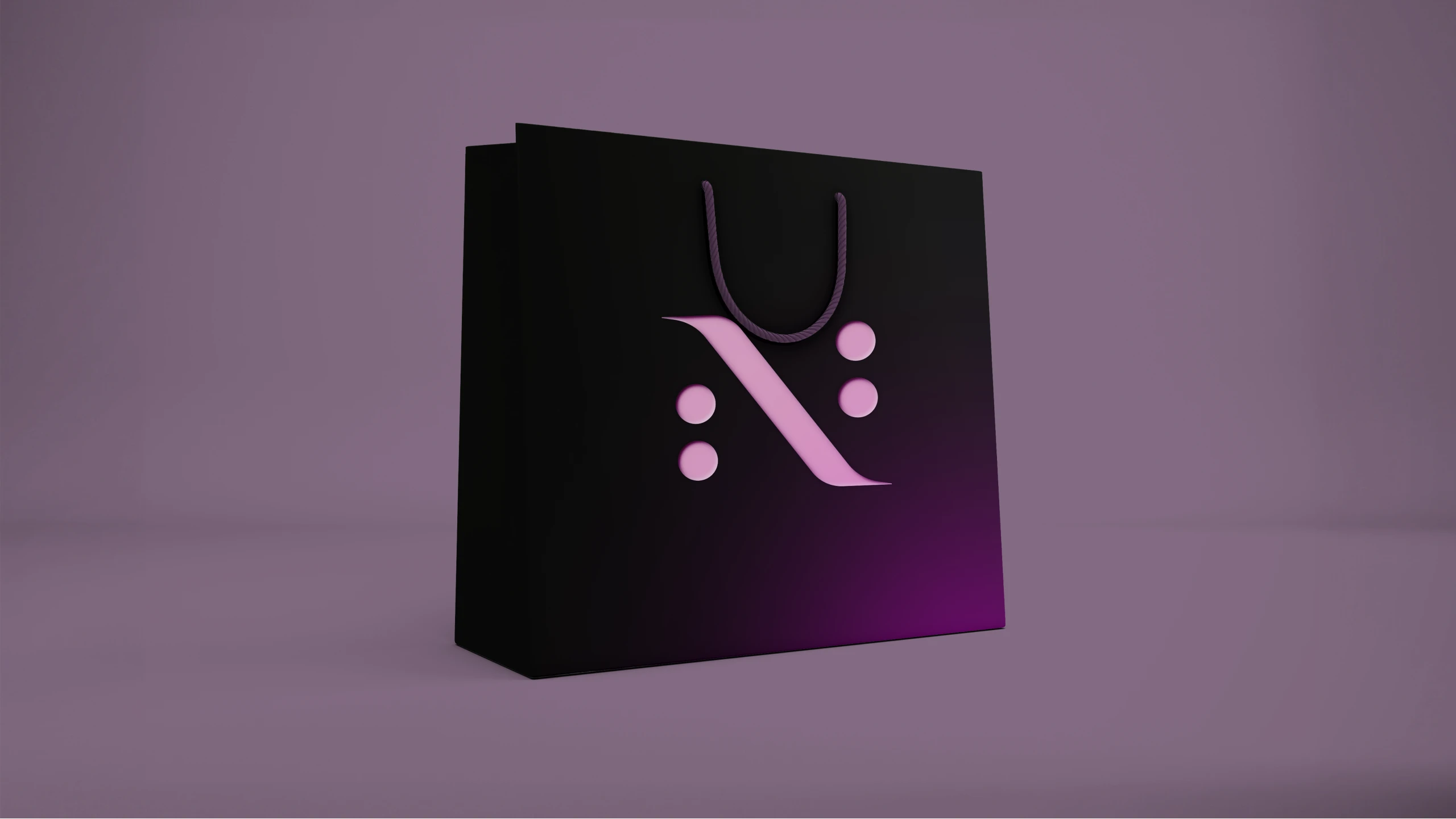 Papírová taška kosmetické značky DOMINO – luxusní branding a minimalistický design